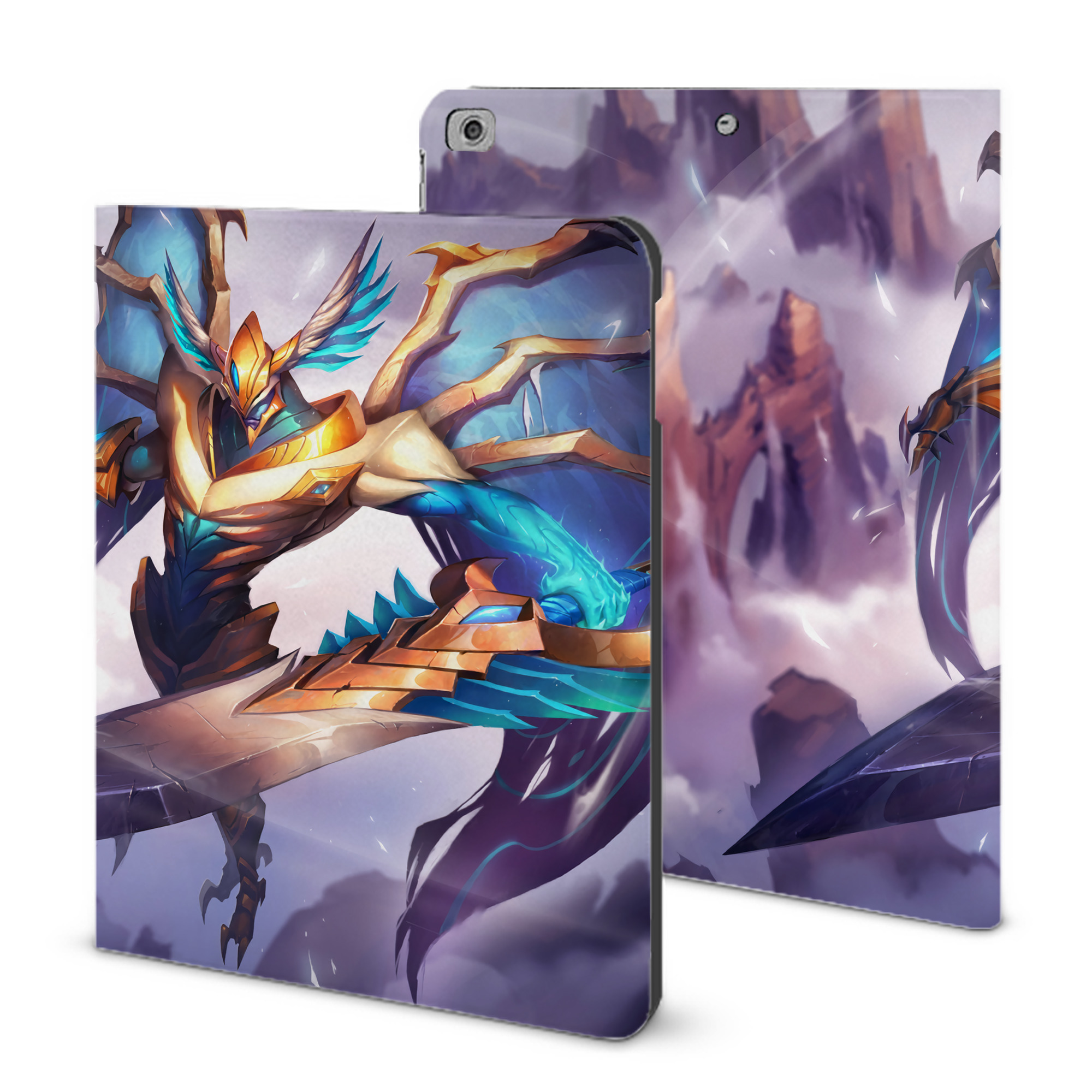 （画像用） リーグ・オブ・レジェンド League of Legends LOL IPad ケース ブック型 PUレザー TPU 耐衝撃 軽量 薄型 ペン収納なし 全面保護 IPad 各モデル対応